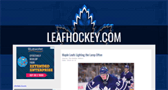 Desktop Screenshot of leafhockey.com