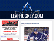 Tablet Screenshot of leafhockey.com